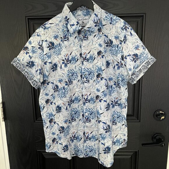Robert Graham Landers Short Sleeve Button Down Shirt Size XL - Picture 1 of 6